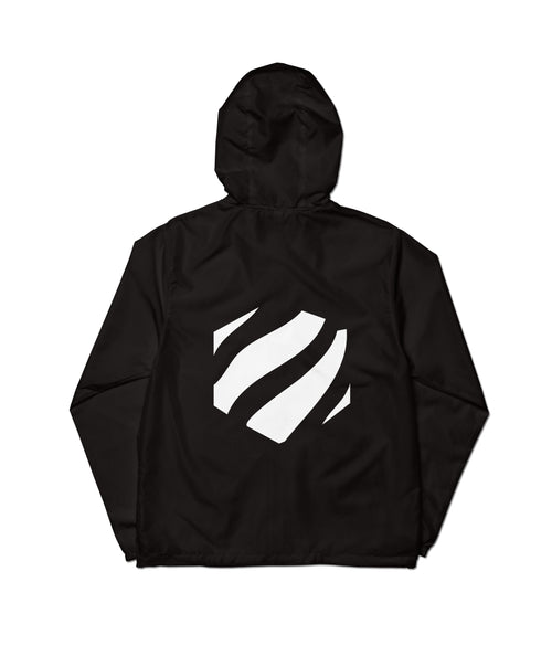 Bleu lightweight hooded zip up windbreaker