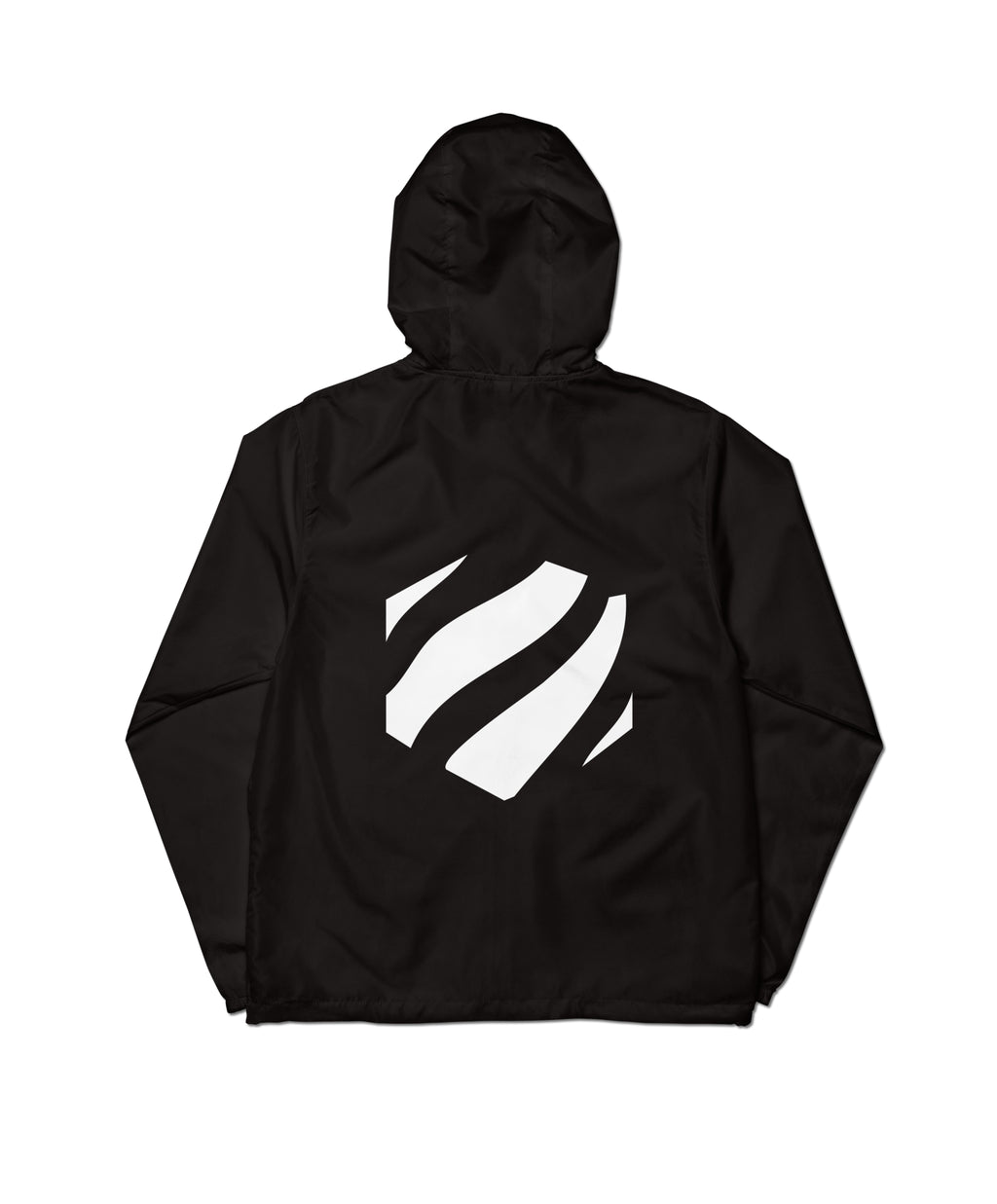 Bleu lightweight hooded zip up windbreaker