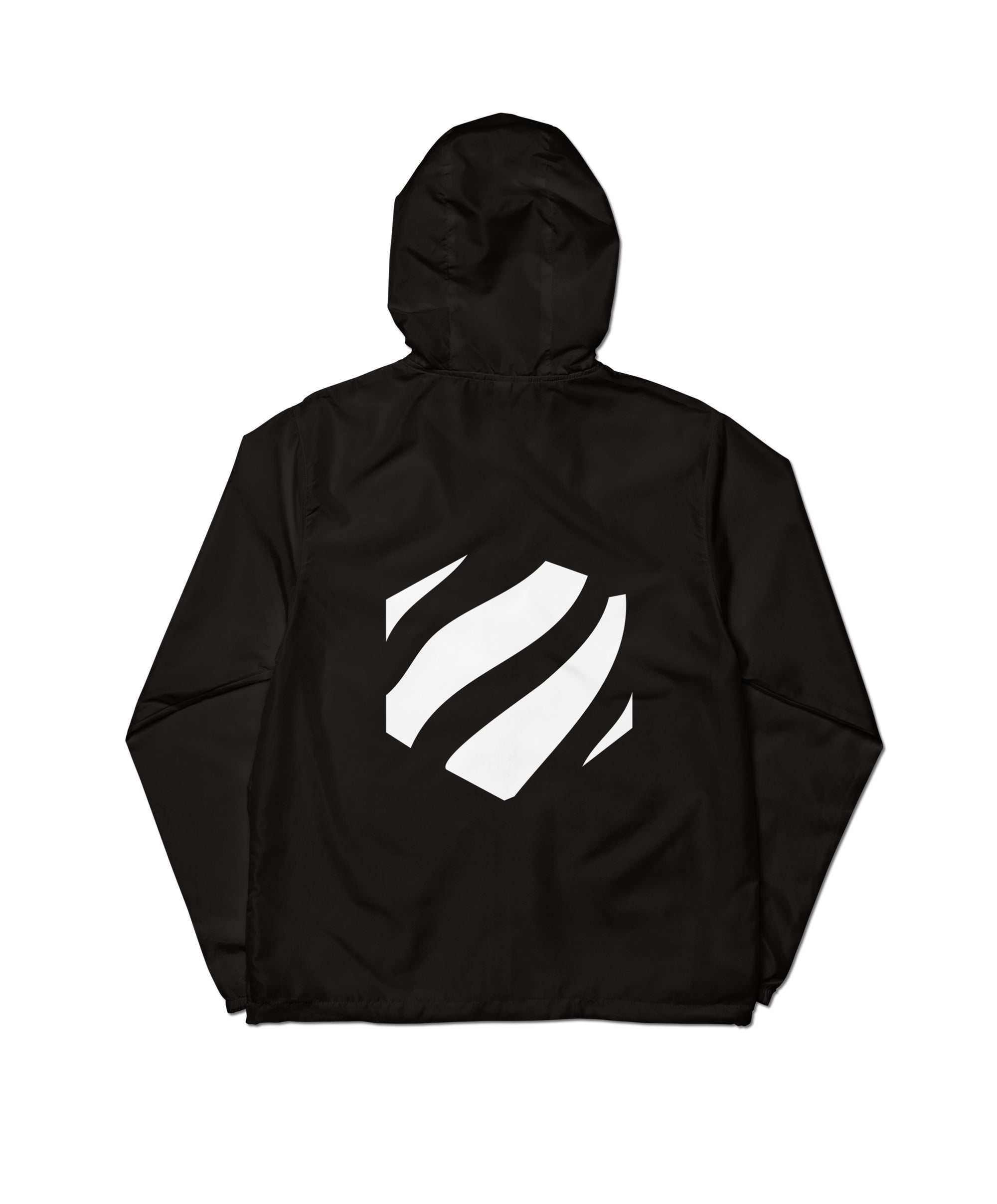 Bleu lightweight hooded zip up windbreaker